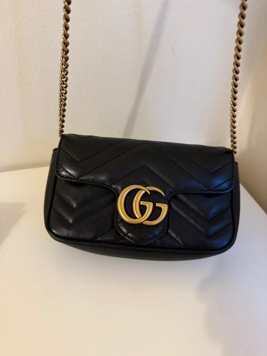 Gucci Marmont Mini Bag Black Quilted Leather