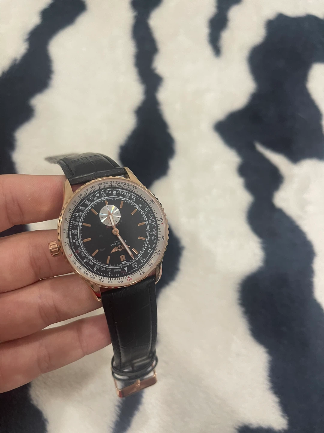 Toroidal Flight Men's Watch with Black Leather Strap - photo 3