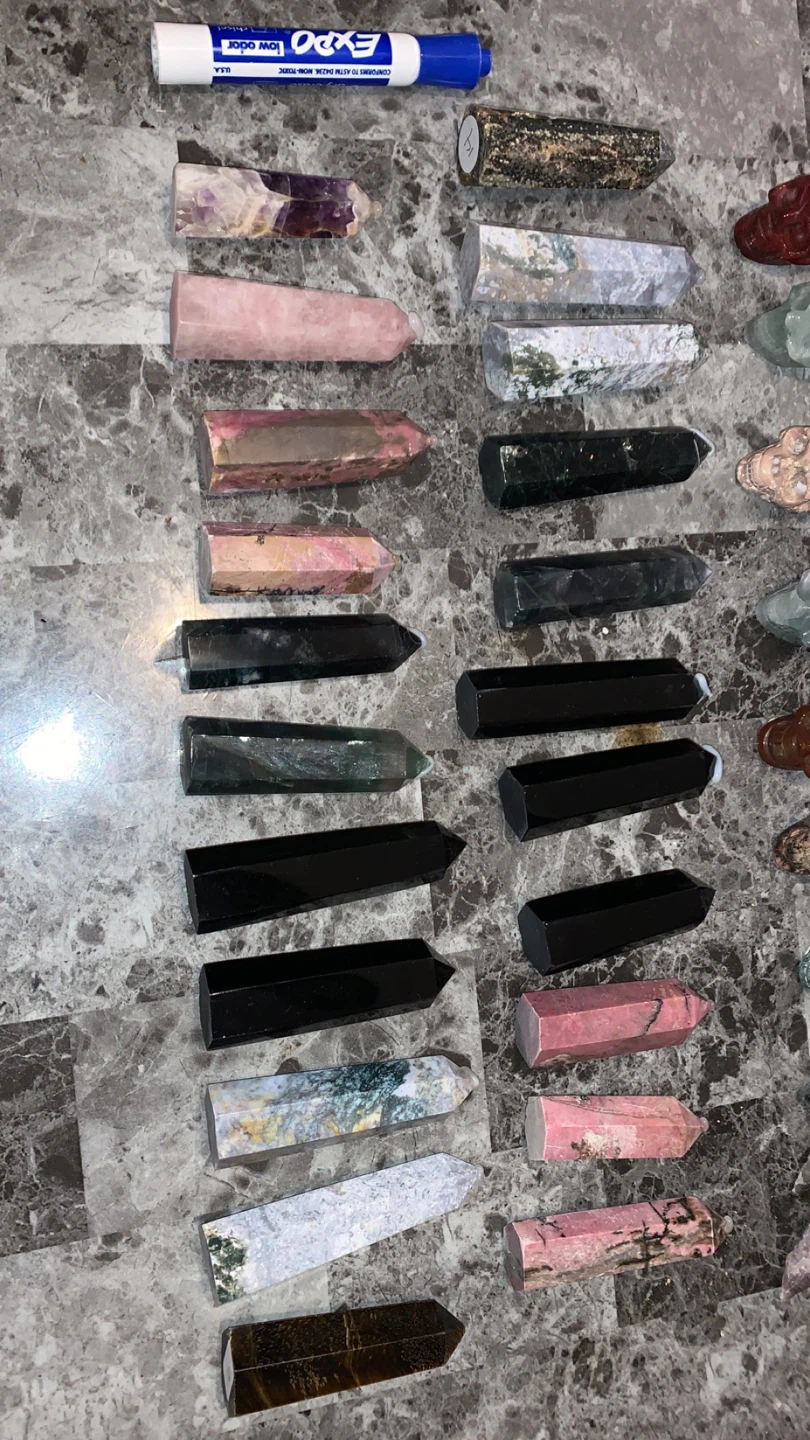 Assorted Crystal Points and Skulls