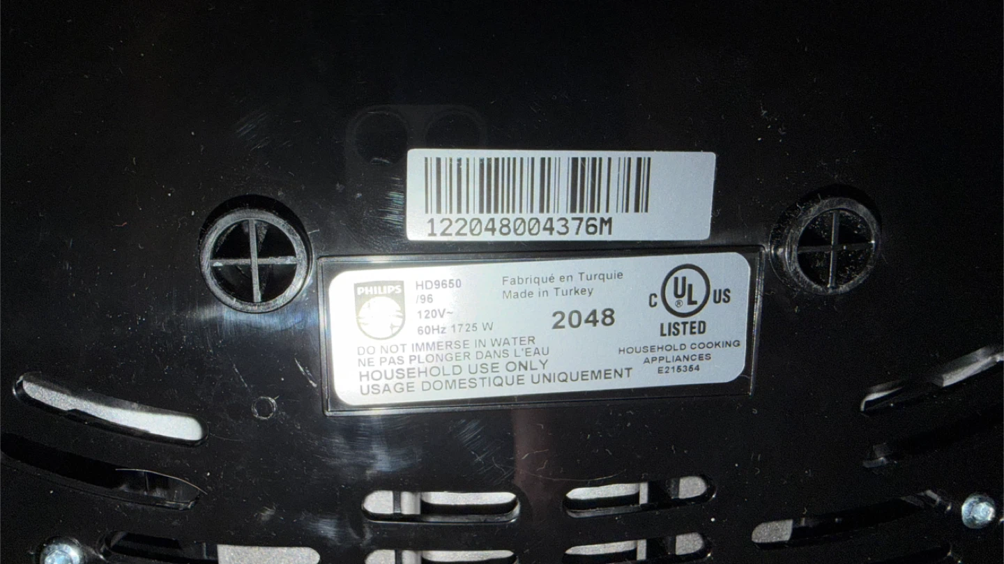 Philips HD9650 Air Fryer - photo 3