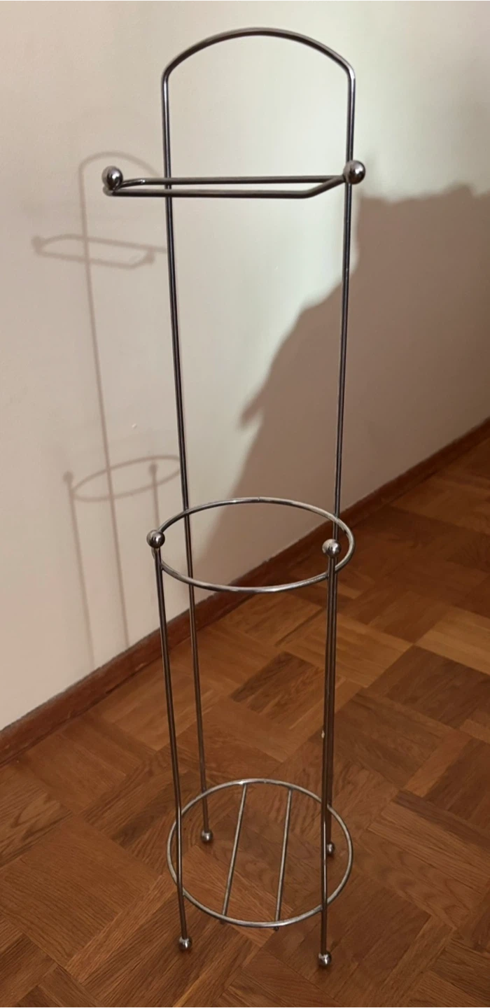 Standing Toilet Paper Holder with Towel Rack - photo 2