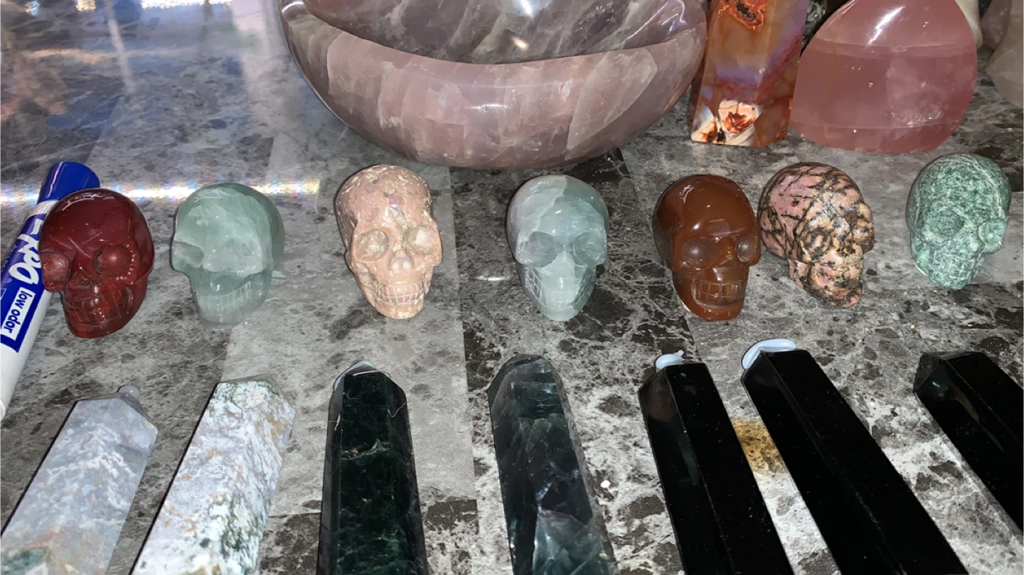 Assorted Crystal Points and Skulls - photo 3