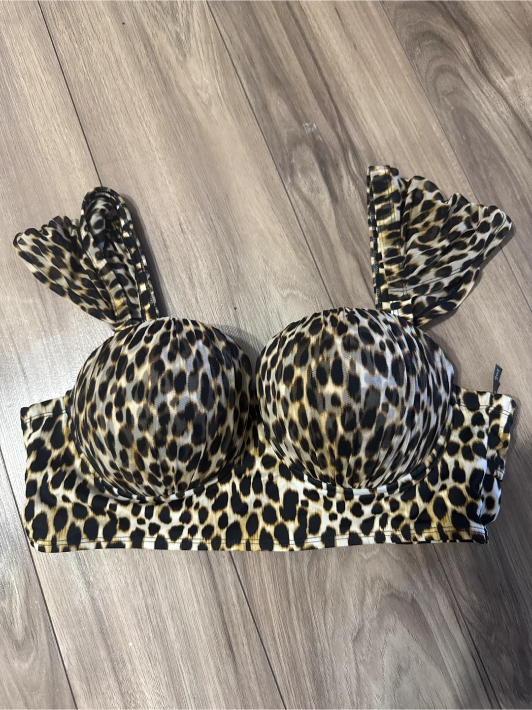 Torrid Leopard Print Padded Swim or Top C/D Cup