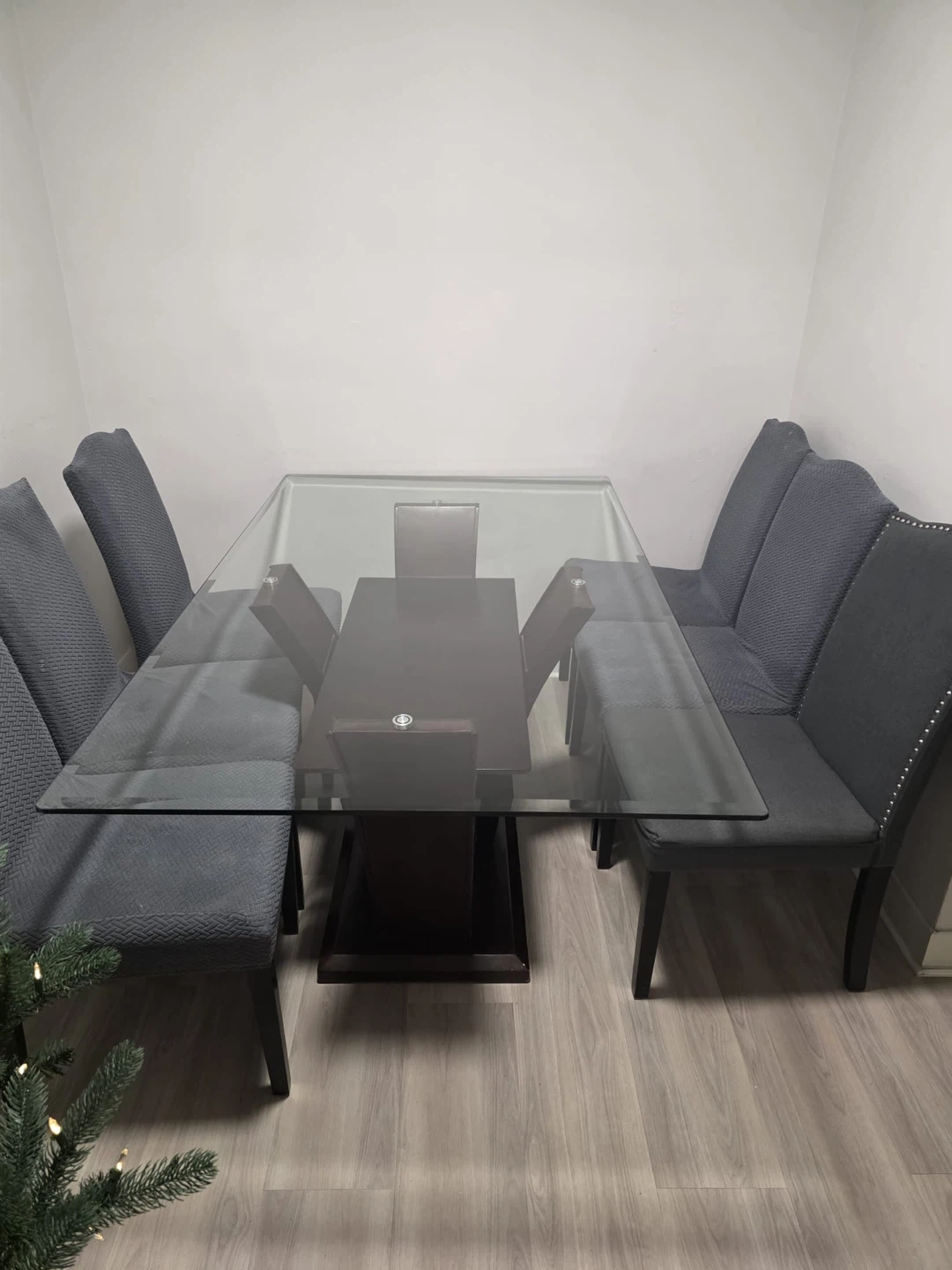 Glass Dining Table with 6 Chairs - photo 4
