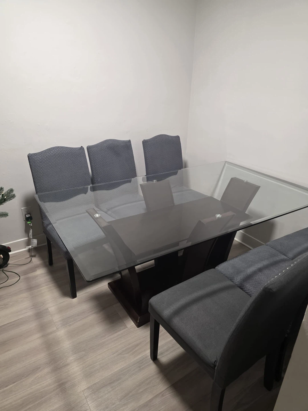 Glass Dining Table with 6 Chairs - photo 2