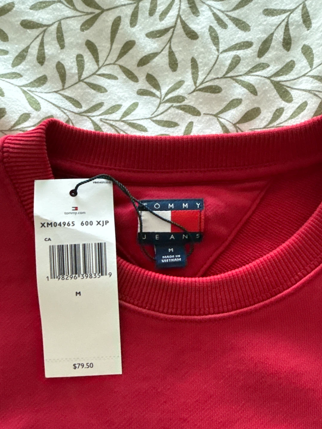 Tommy Jeans Red Crewneck Sweatshirt - photo 2
