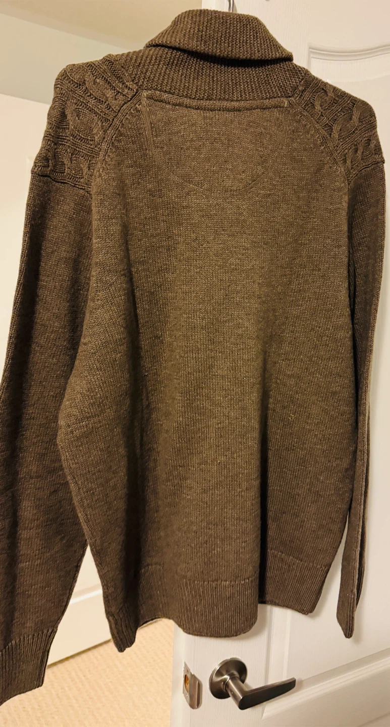 Haggar Men's Shawl Collar Sweater - Taupe - XL/TG - photo 2