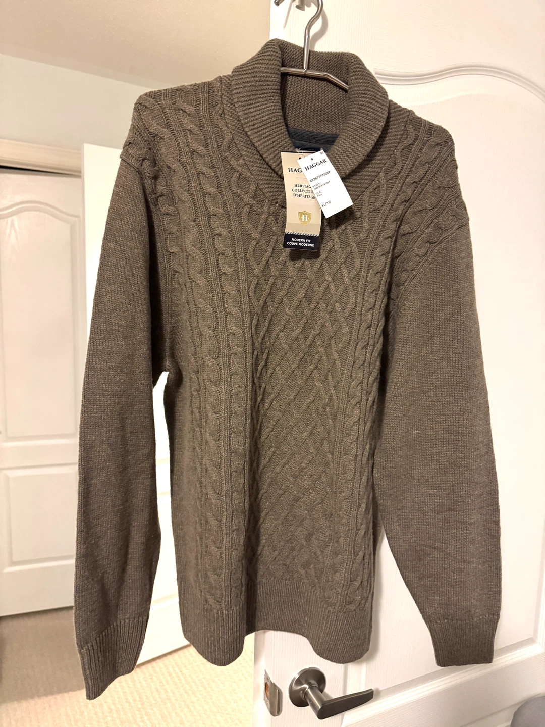 Haggar Men's Shawl Collar Sweater - Taupe - XL/TG - photo 4