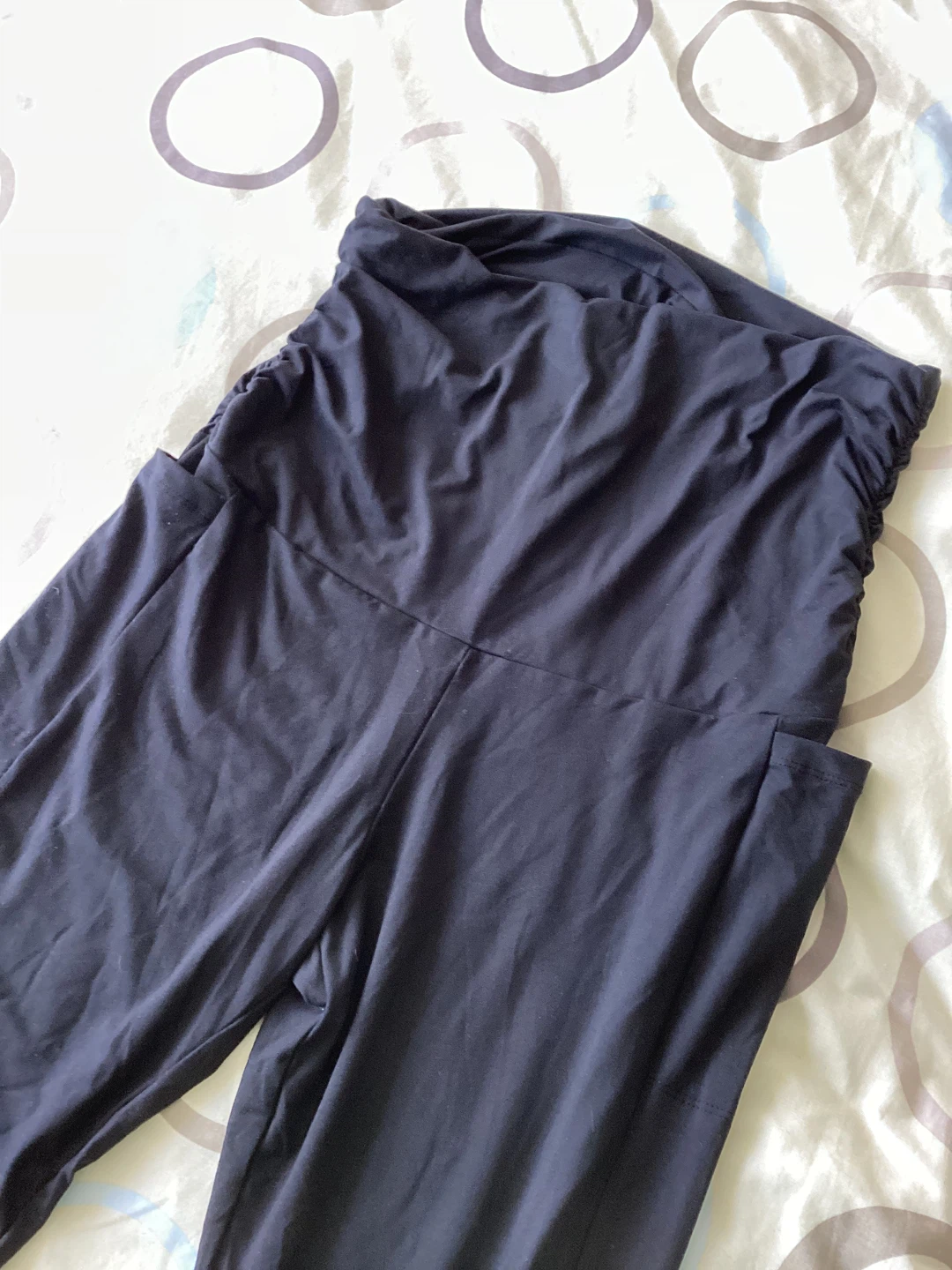 NWT HighWaisted  Lined Maternity Leggings - Black - photo 3