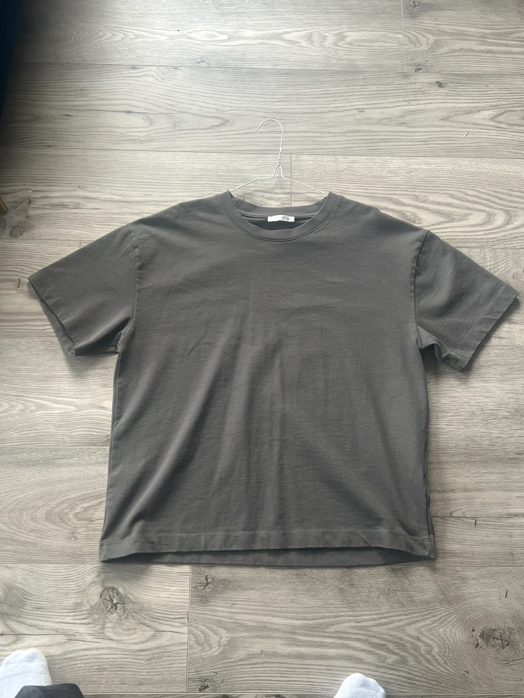 Zara Men's Grey oversized T-Shirt