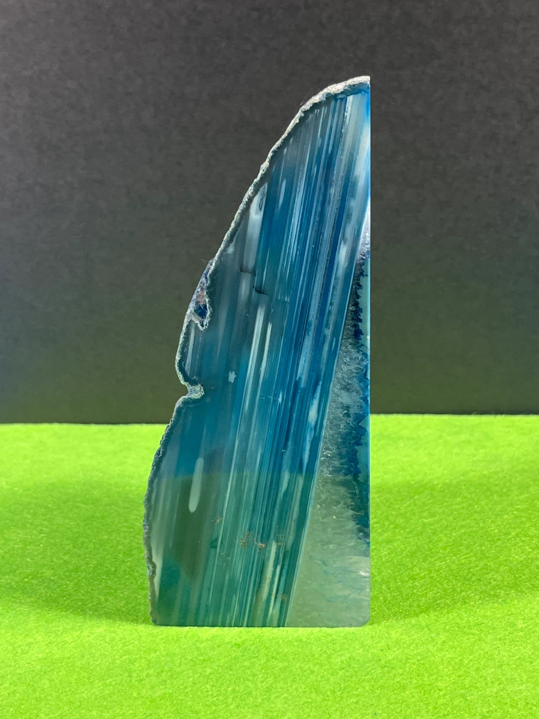 Blue Agate Crystal Slice - photo 2