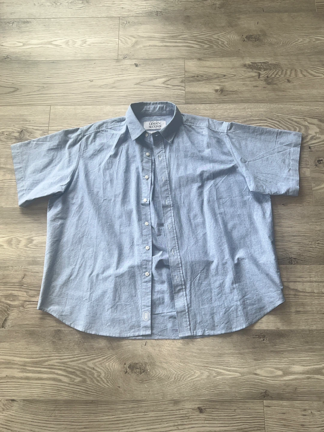 Lemain Second Short Sleeve Button-Up overfit Shirt