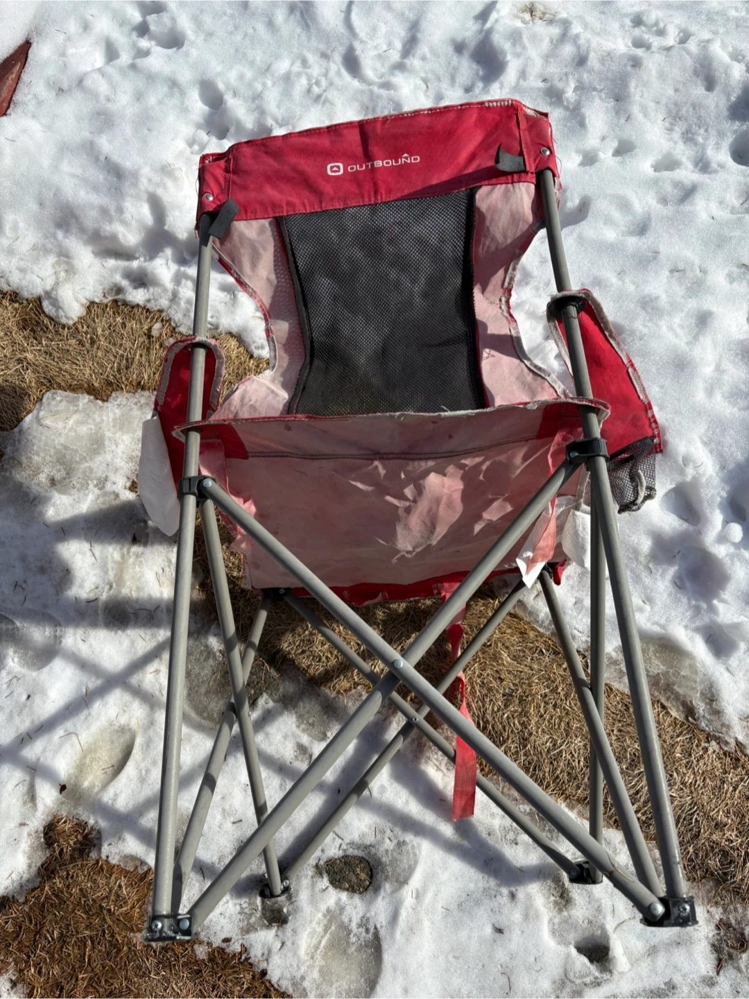 Outbound Folding Camp Chair - Red - photo 3