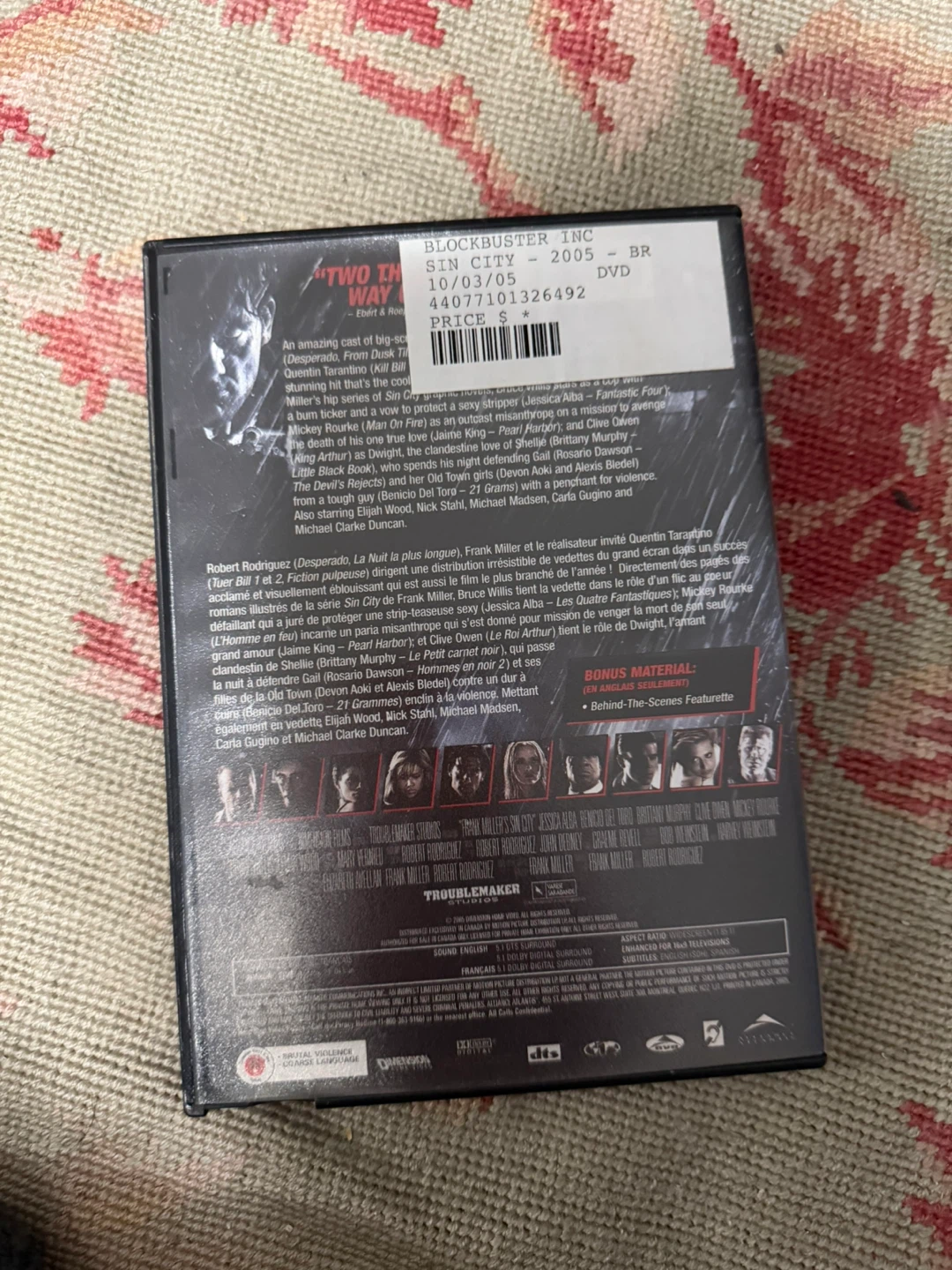 Sin City (2005) – DVD – Blockbuster Rental Copy - photo 4