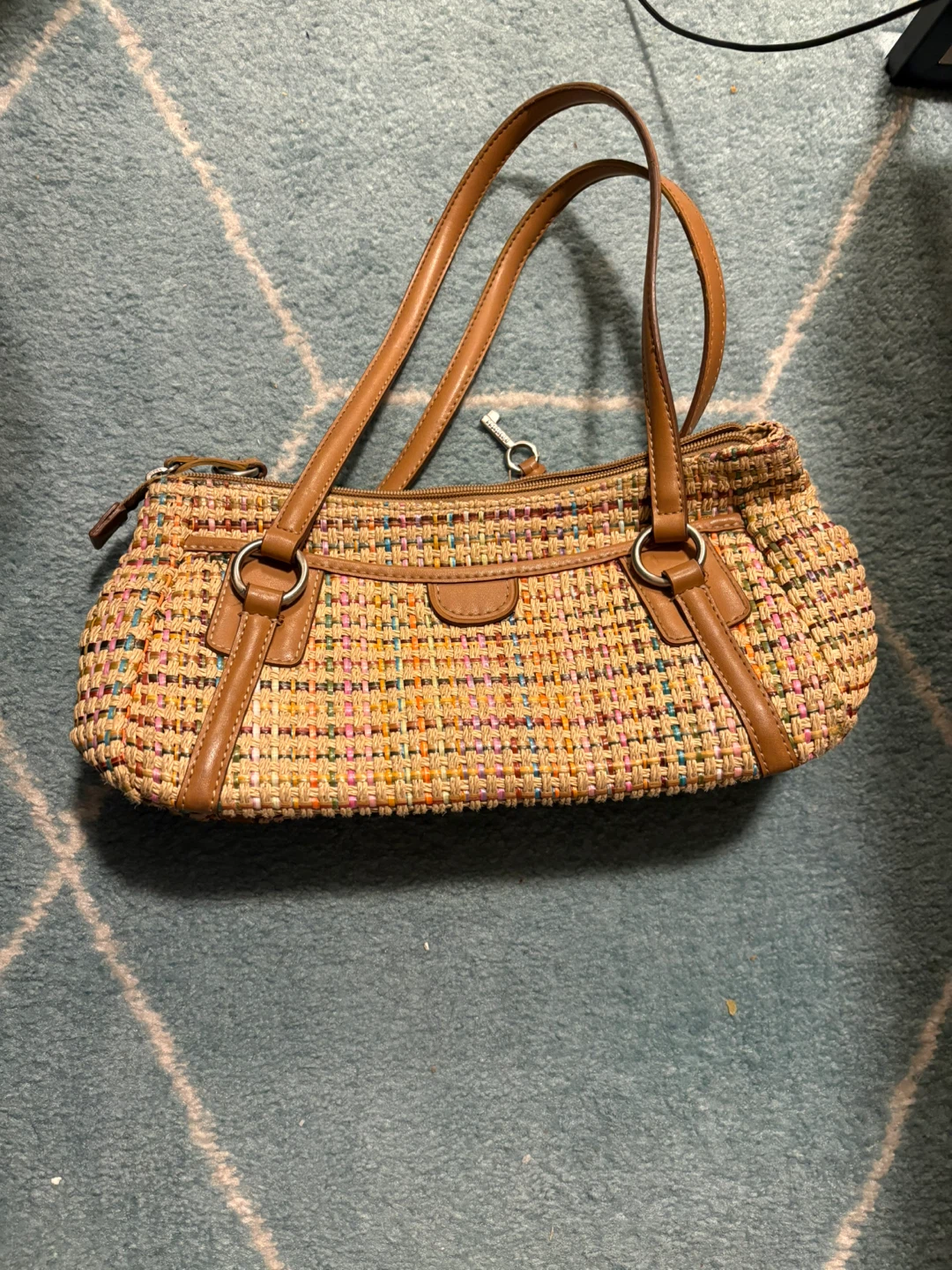 Fossil Woven Satchel Purse