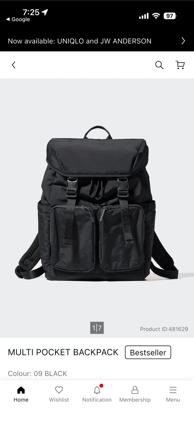 Uniglo Black Backpack - photo 5