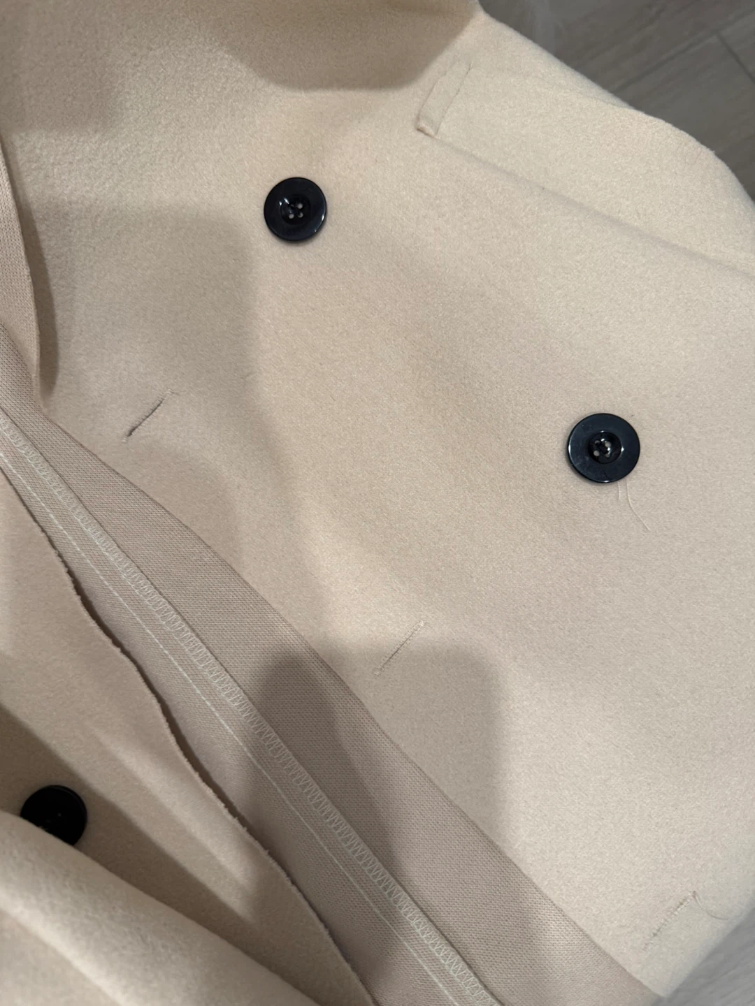 ZZ Studio Beige Double-Breasted Blazer - photo 3