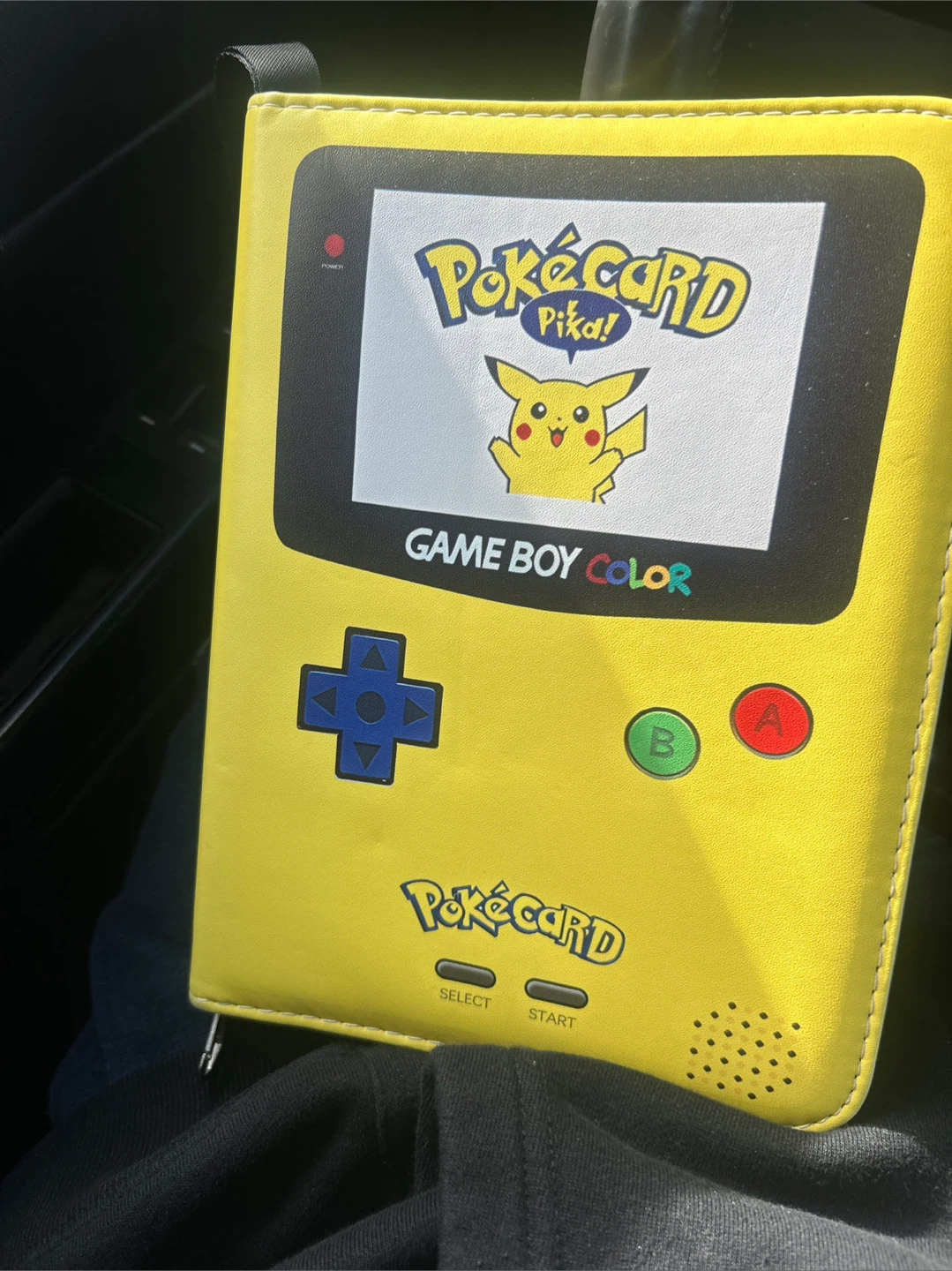 Game Boy Color Yellow Case with Pikachu Pokecard