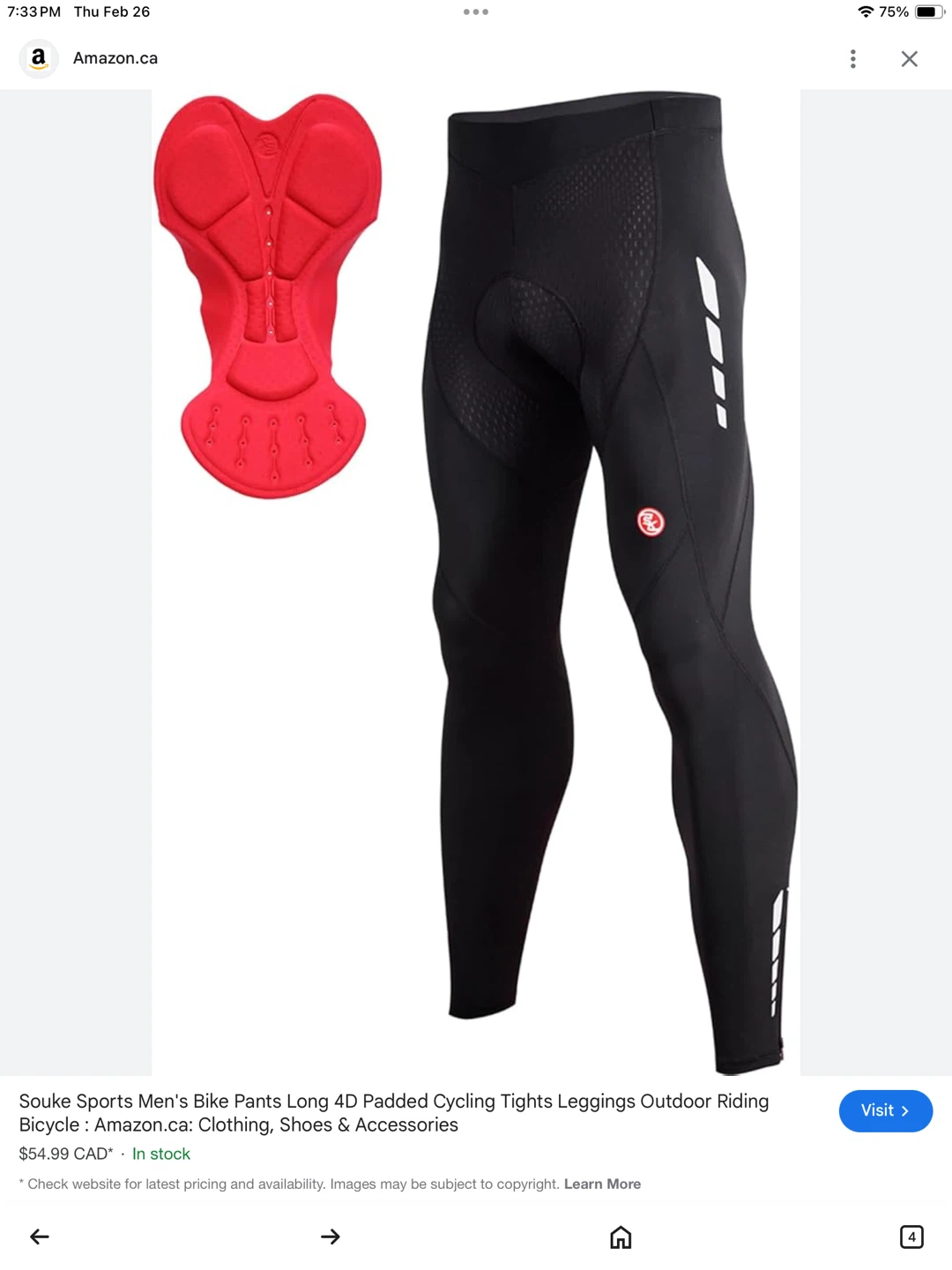 Souke Sports Men's Cycling Pants XL