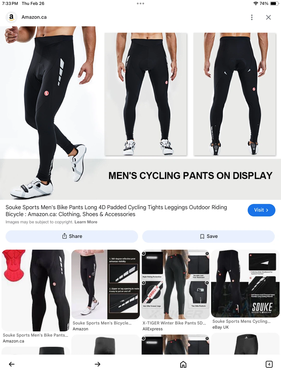 Souke Sports Men's Cycling Pants XL - photo 3