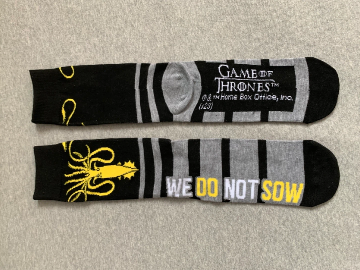 Brand New Game of Thrones "We Do Not Sow" Socks