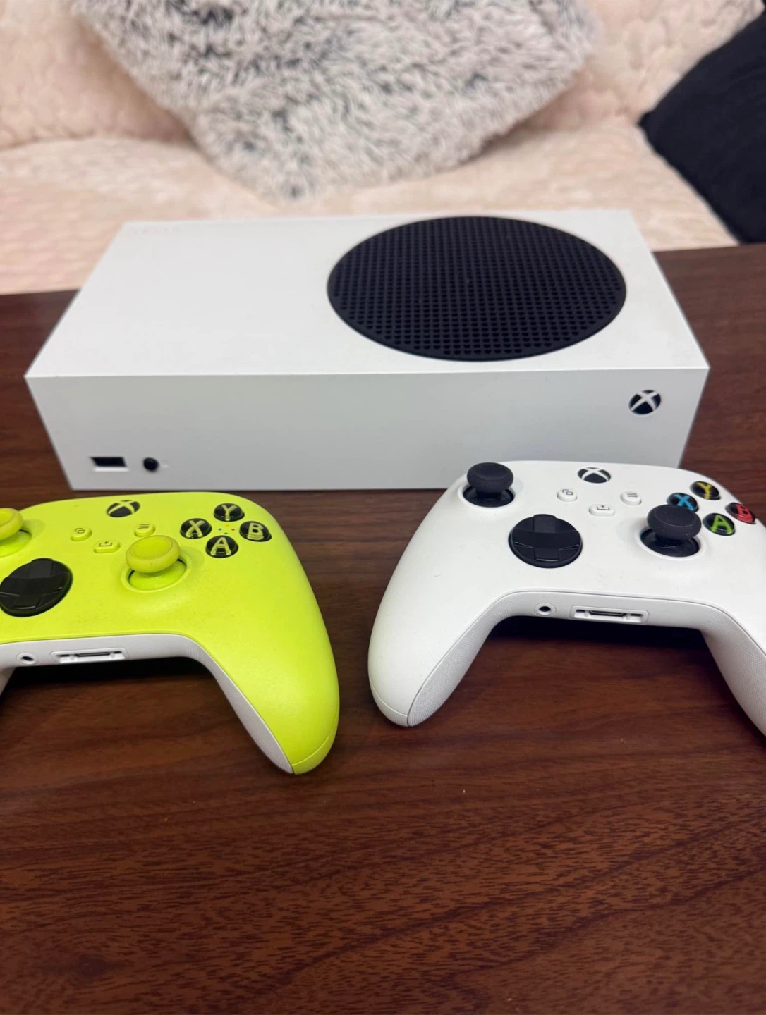 Xbox Series S with 3 controllers
