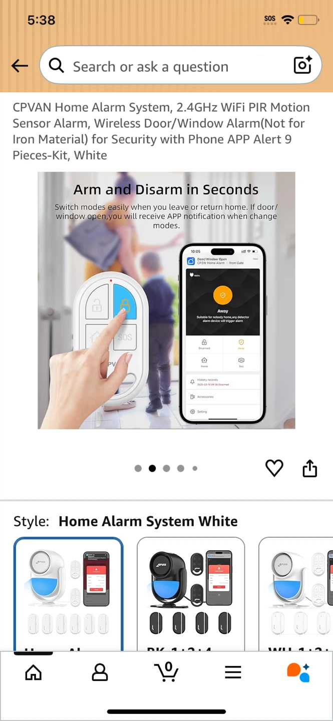 CPVAN Home Alarm System - White 9 Pieces-Kit - photo 2