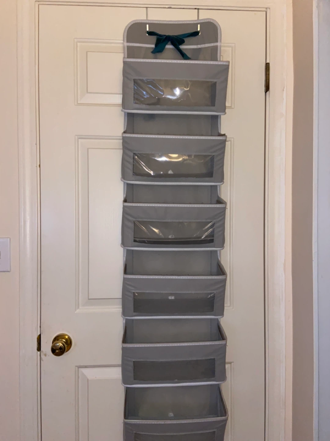 Grey Over-the-Door 8-Pocket Organizer with Clear Windows - photo 2
