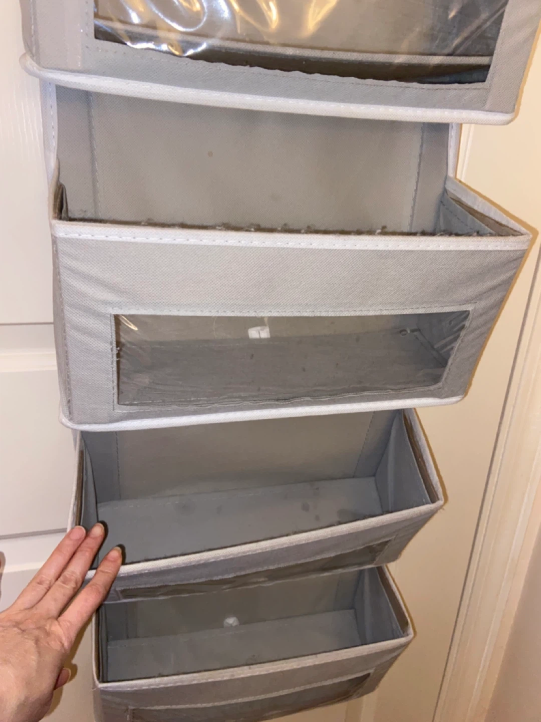 Grey Over-the-Door 8-Pocket Organizer with Clear Windows - photo 3
