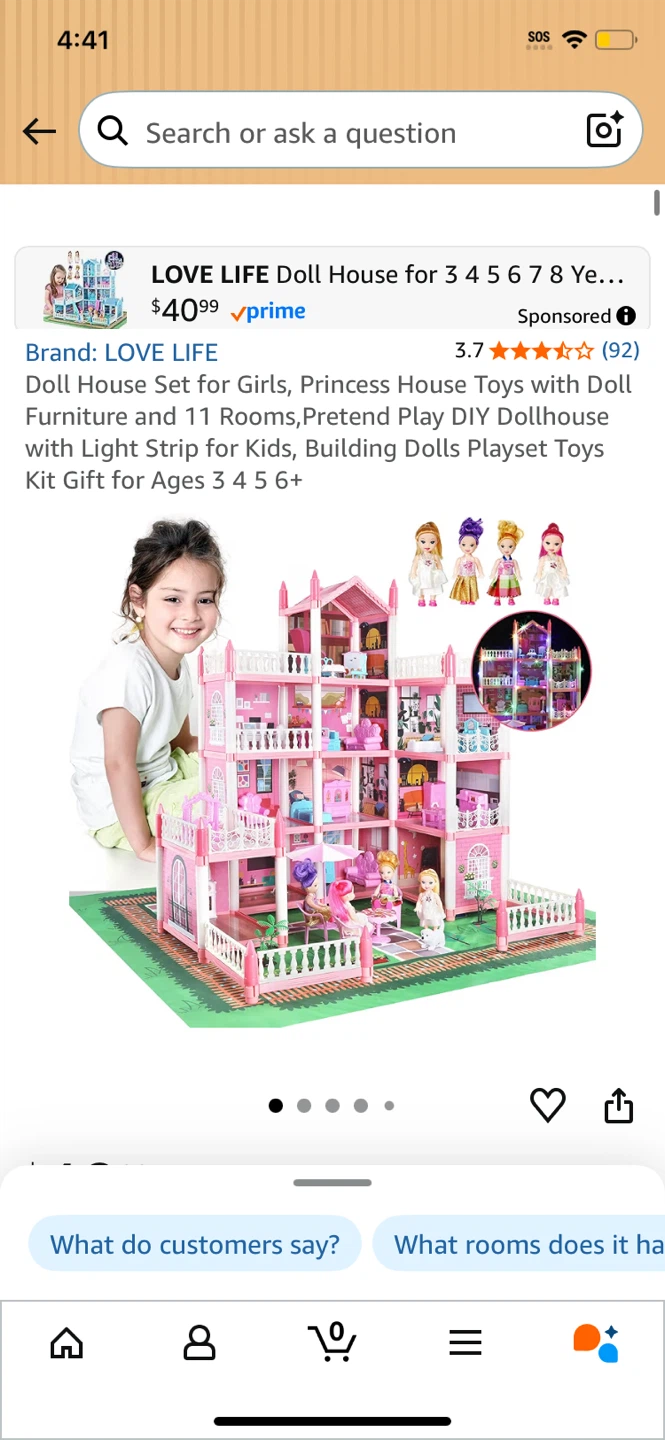 LOVE LIFE Doll House Set for Girls with 11 Rooms