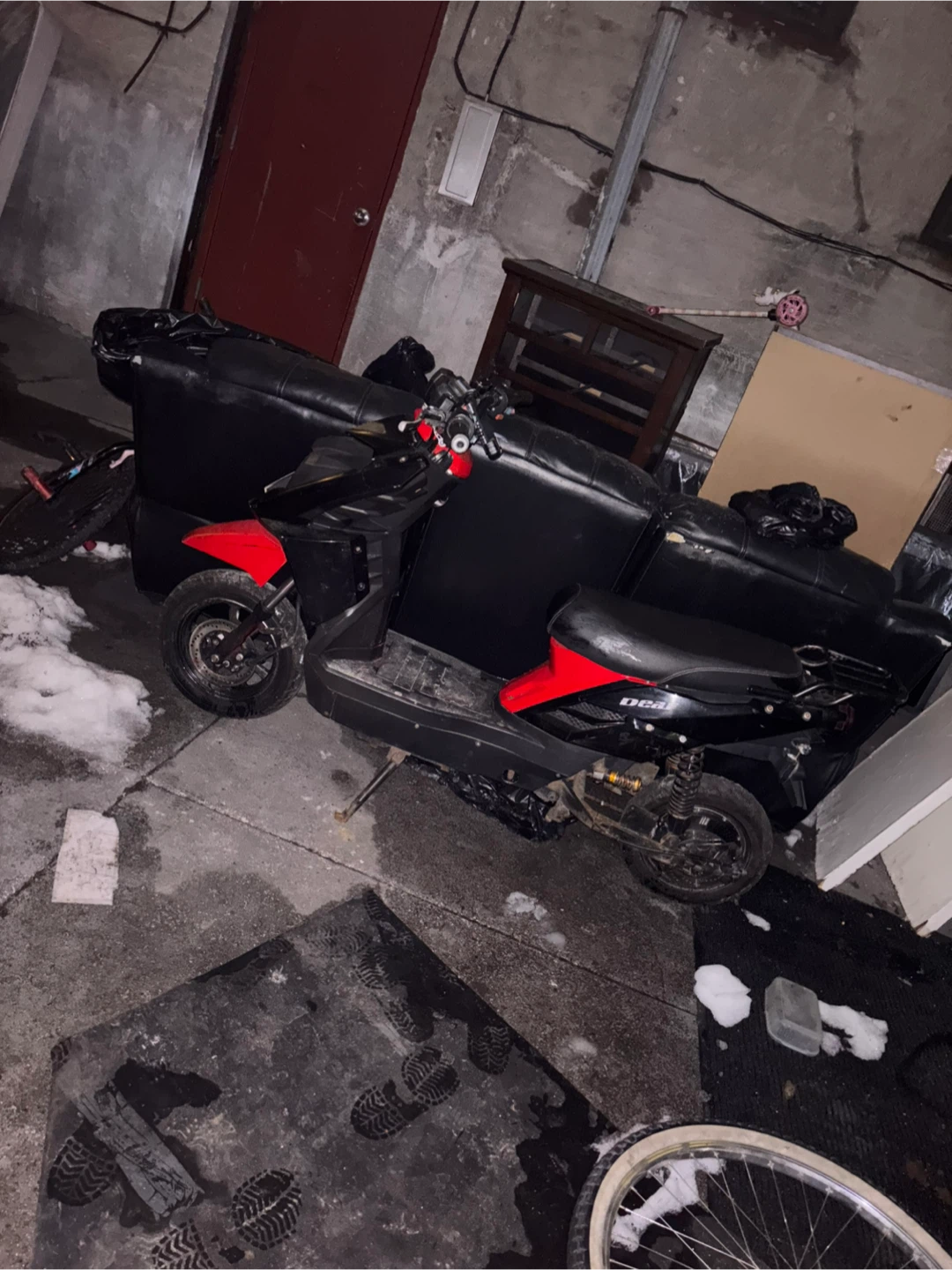 Black and Red Scooter