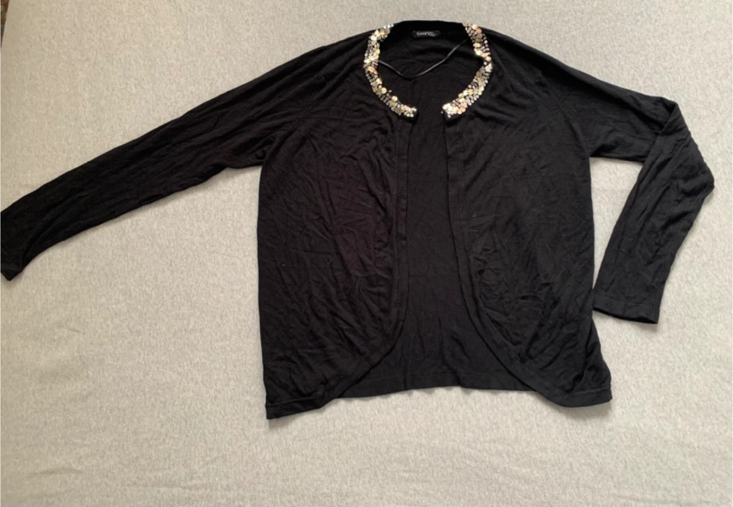 George Plus black cardigan with embellishments size 4X