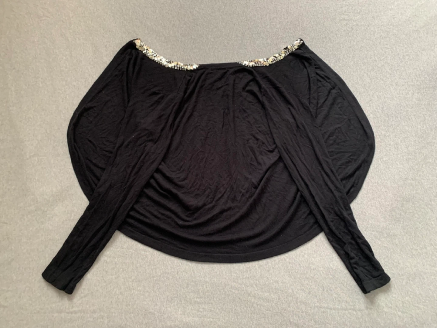 George Plus black cardigan with embellishments size 4X - photo 2