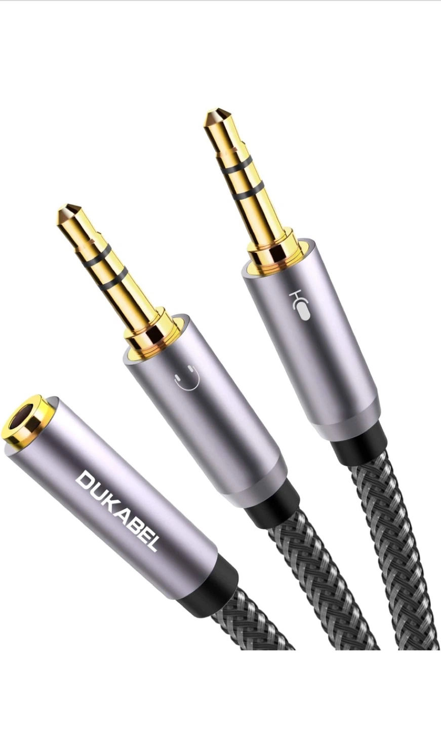 Dukabel 3.5mm Audio Splitter Cable (12 inch)