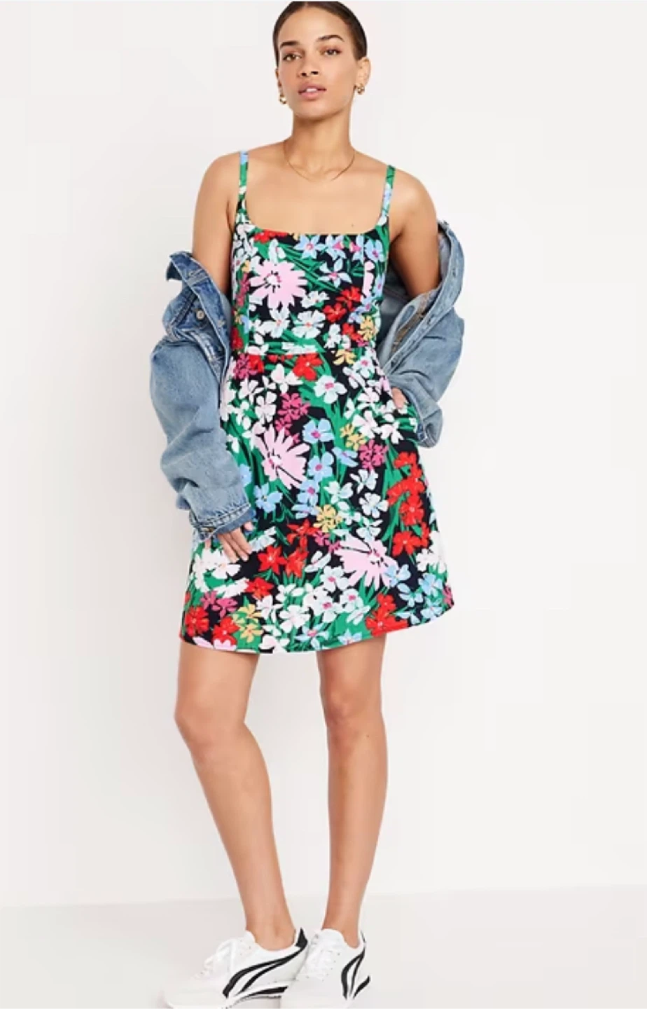 Fit & Flare Linen-Blend Mini Dress - photo 3