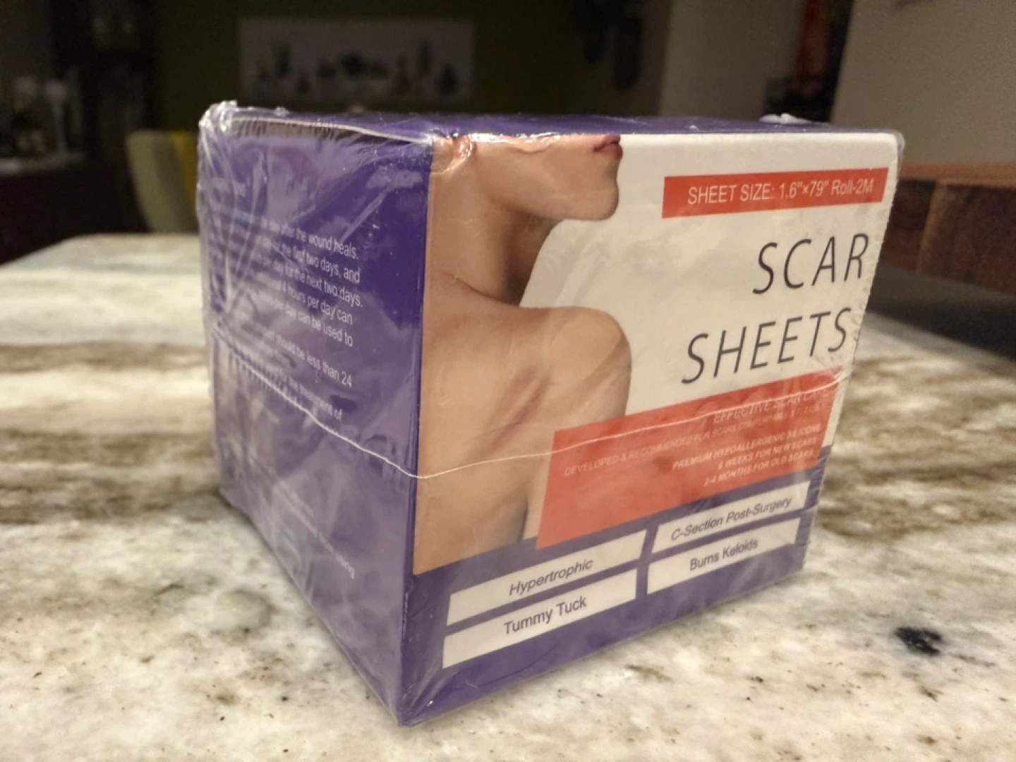 NIB Scar Sheets 1.6"x79" Roll-2M Premium Hypoallergenic Silicone - photo 2