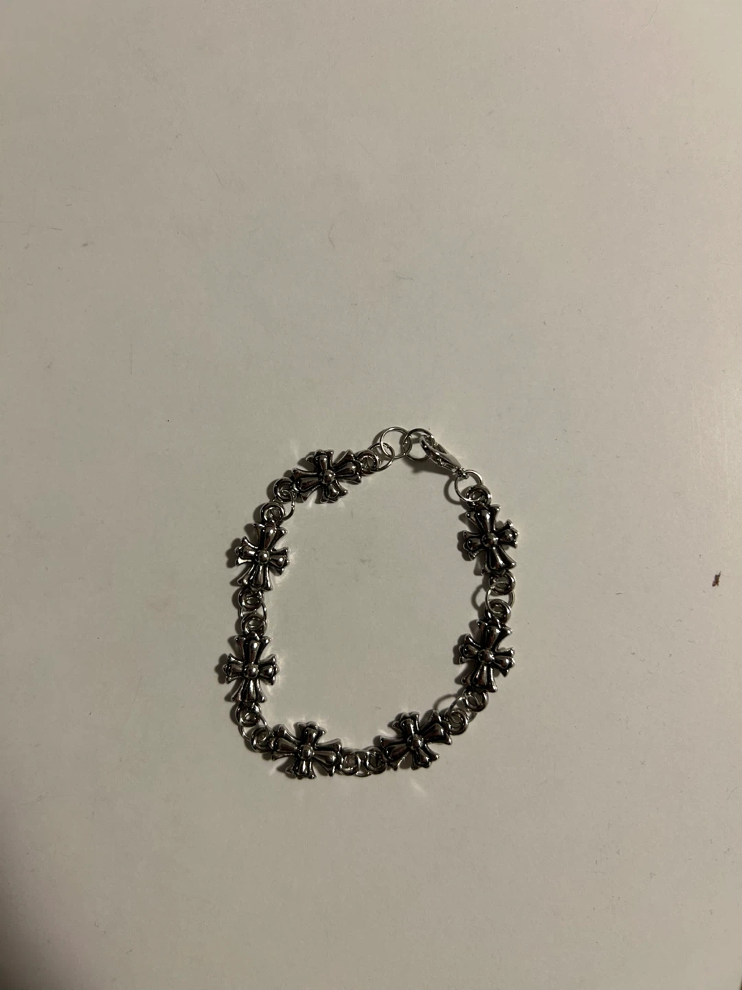Chrome hearts Silver-Tone Cross Charm Bracelet