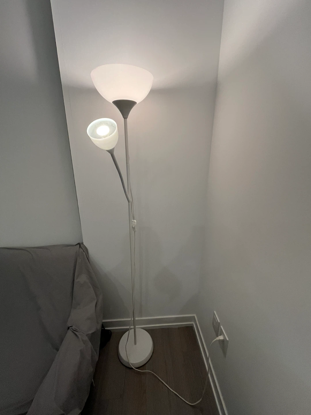 White Double Head Floor Lamp