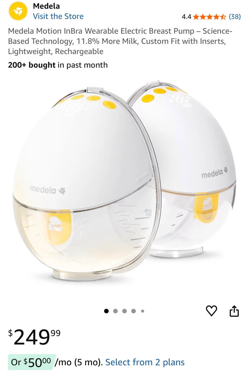 Medela Motion InBra Double Electric Breast Pump New - photo 3