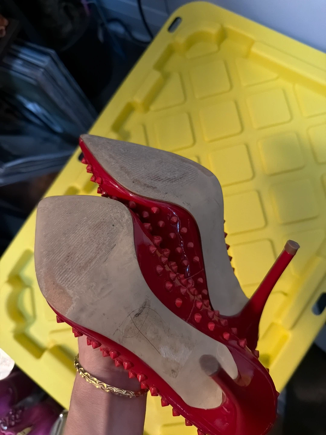 Red Kate & Mel Studded Stiletto Heels - photo 5
