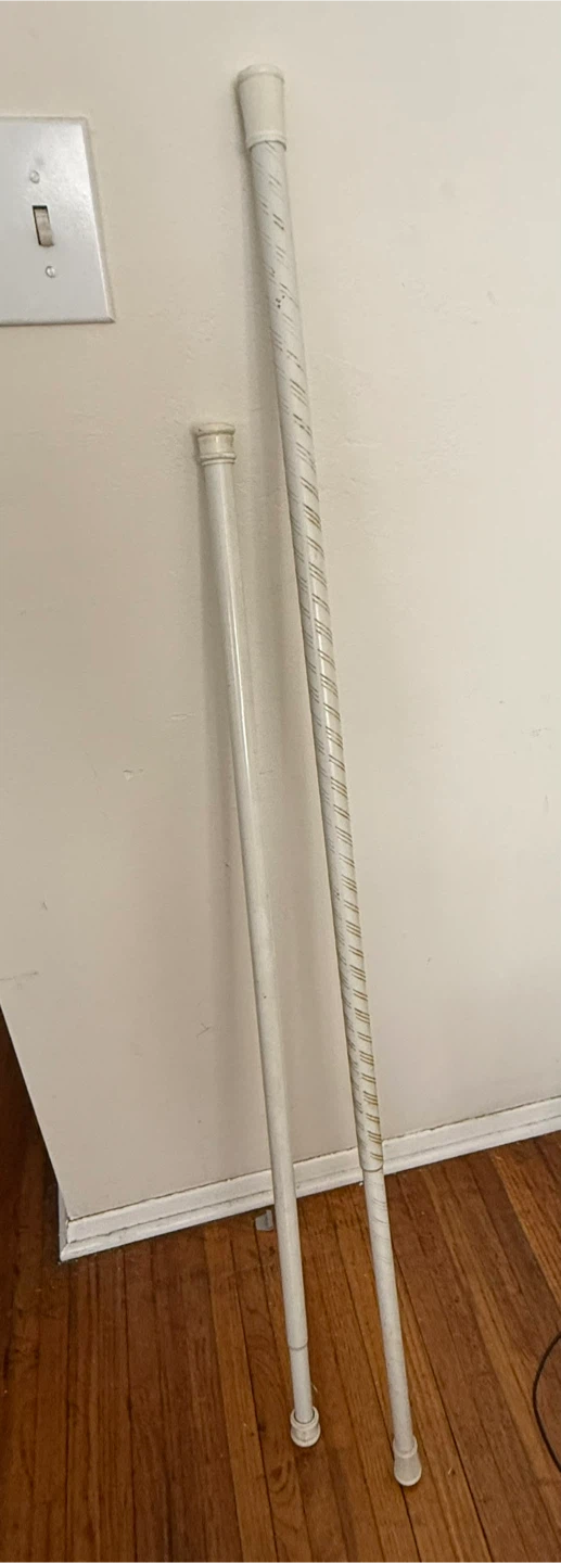 White Adjustable tension /Curtain Rods / Shower rods (2) - photo 2