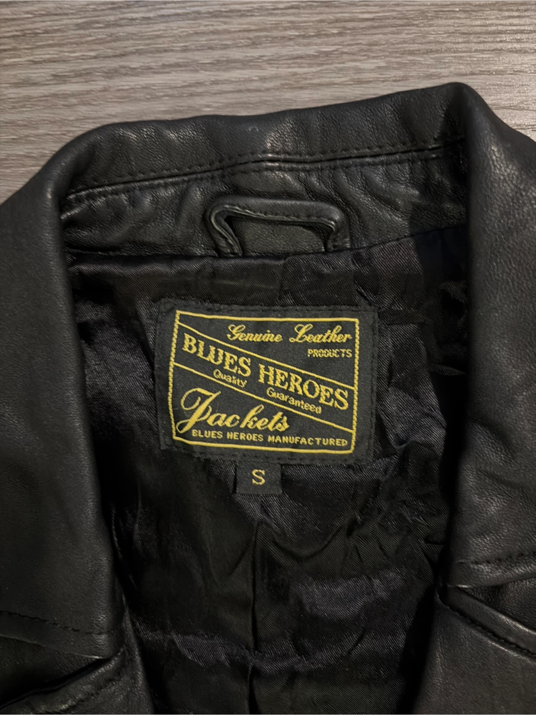 Blues Heroes Genuine Leather Biker Jacket - Size S - photo 2