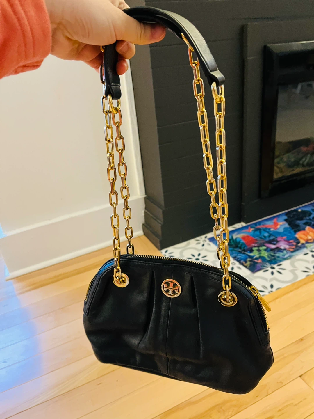 Tory Burch Black Leather Chain Shoulder Bag - photo 3