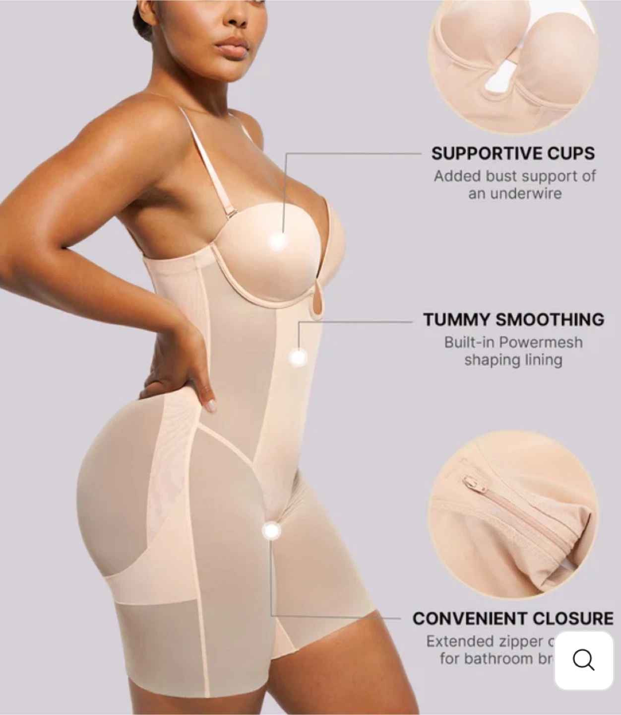 Shapellx Bodysuit Thong Shapewear - photo 3