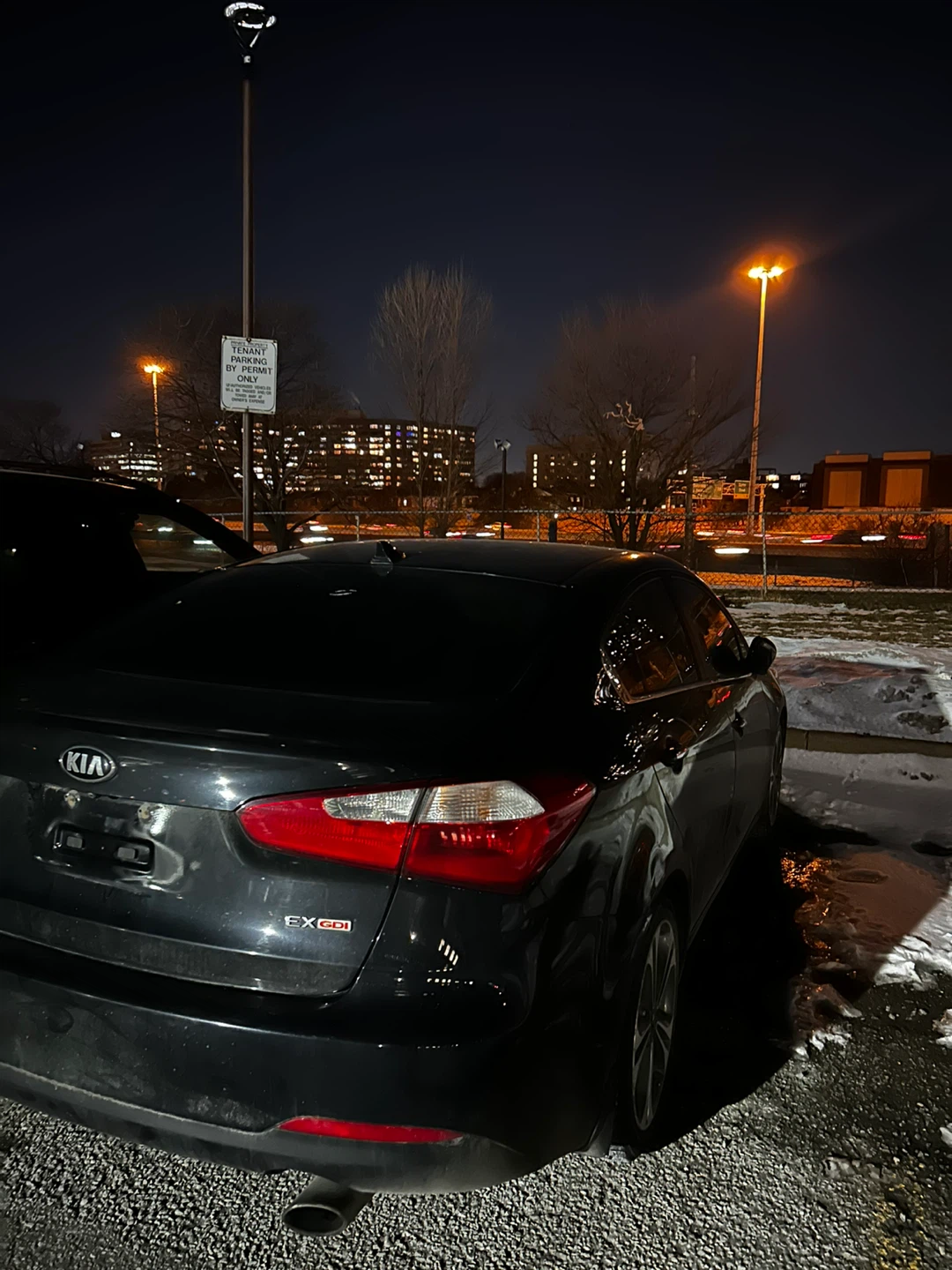 Black Kia Forte EX Sedan