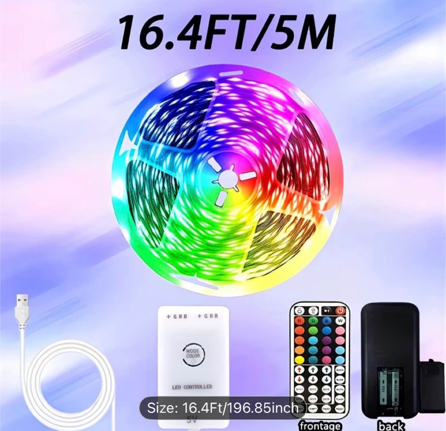 16.4ft LED Strip Lights with Remote