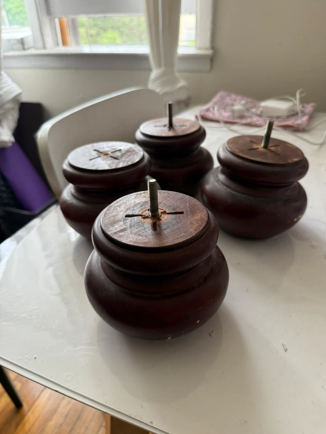 Set of 4 Wooden Furniture Legs - photo 2