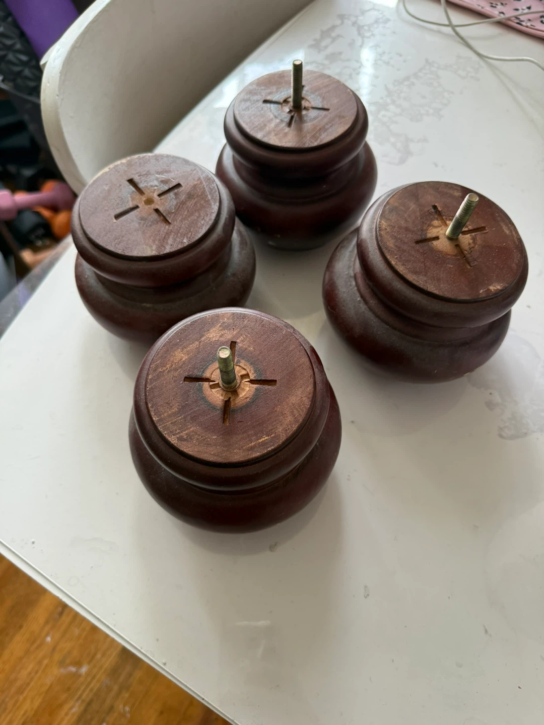 Set of 4 Wooden Furniture Legs