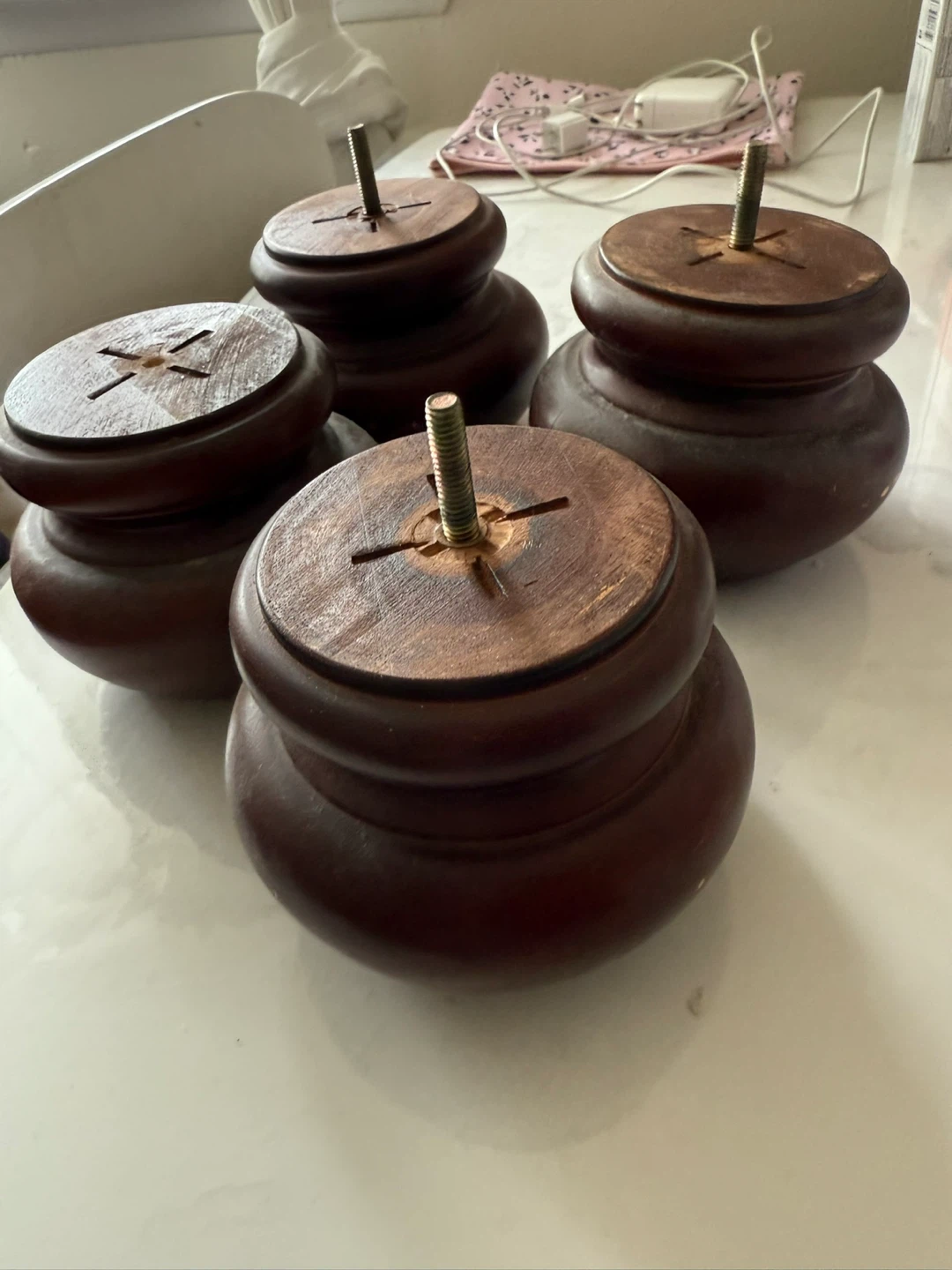Set of 4 Wooden Furniture Legs - photo 4