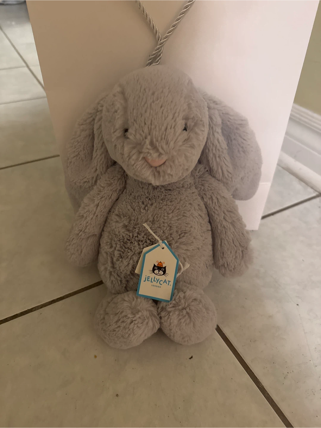 Jellycat Bunny Plush Toy Silver